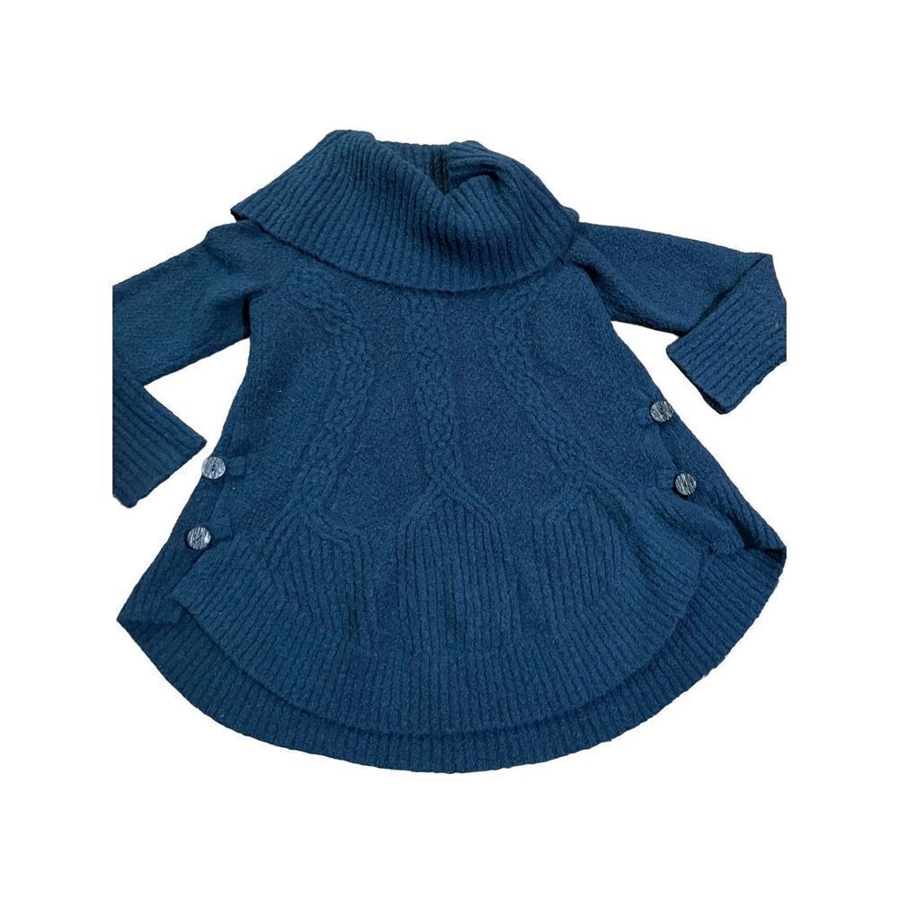 Anthropologie Angel‎ Of The North Cowl Neck teal Sweater size small
